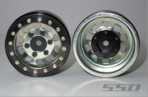 SSD 1.55″ Steel D Hole Beadlock Wheels (Silver)