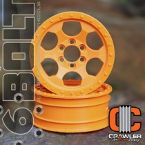 Double Deuce 6 Bolt 2.2" 1.0" wide Orange Performance Wheel