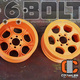 Double Deuce 6 Bolt 2.2" 1.0" wide Orange Performance Wheel