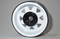 1.9" Steel 8 Spoke Beadlock Wheels (White)